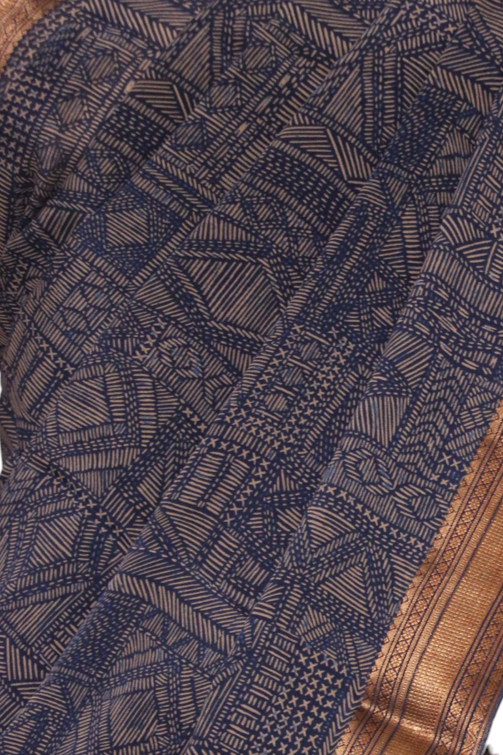 Pure Floral Zari Crepe Silk Saree AL206058